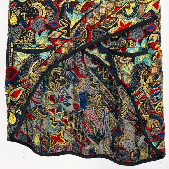 Dries Van Noten SS/15 Runway Multicolour Beaded Sleeveless Hi-Lo Top - Picture 6 of 11